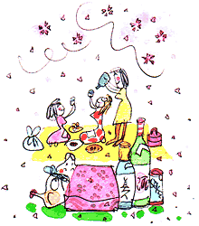 お花見イラスト